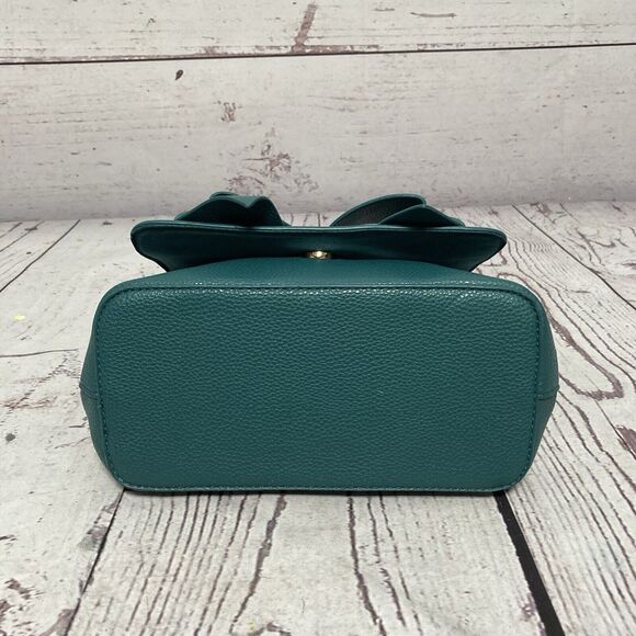 Crossi Green Bow Shoulder Bag Top Handle Adjustable Strap Chic Faux Leather - Picture 5 of 13